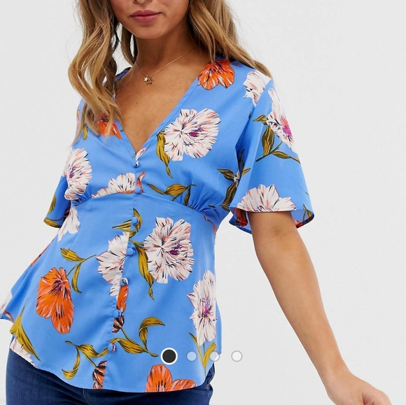 Influence Tops - BNWT ASOS Influence tea blouse-plus size